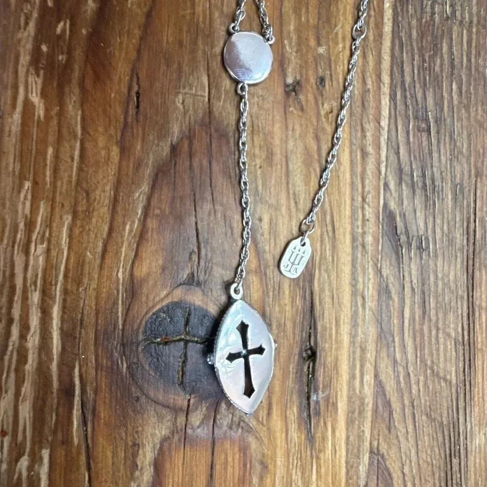 Retired James Avery Artisan Jewelry Sterling Silver Cross Necklace